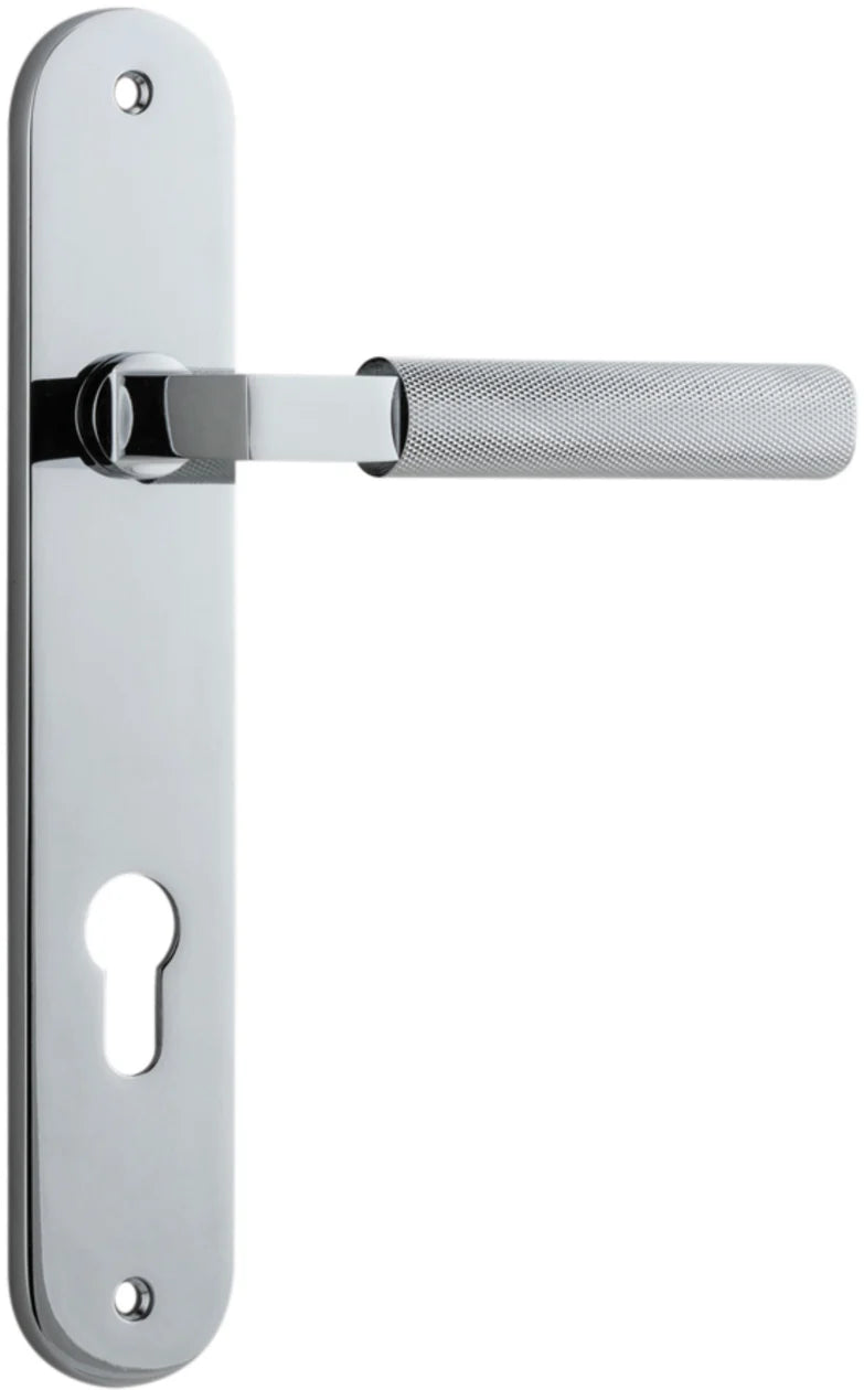 Brunswick Lever - Oval Backplate - Ella Grace - Iver - Polished Chrome - Door Levers