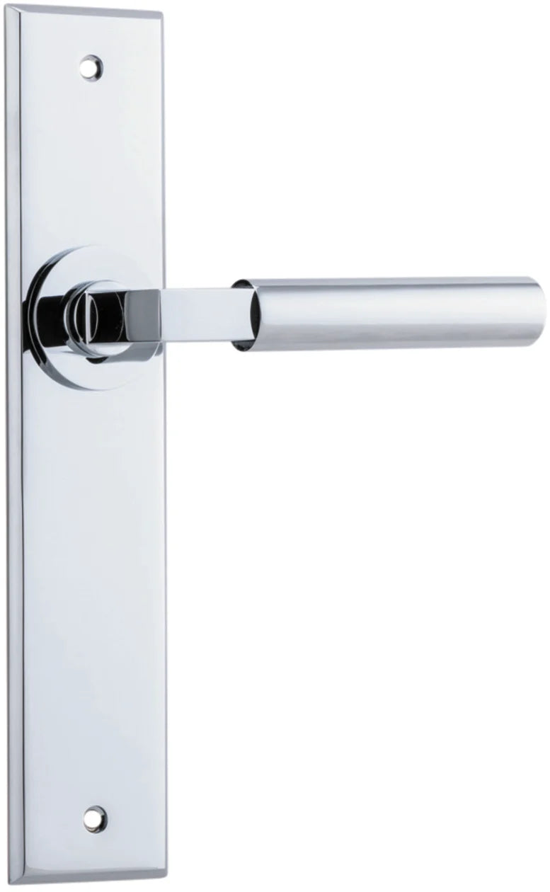 Berlin Lever - Chamfered Backplate - Ella Grace - Iver - Polished Chrome - Door Levers