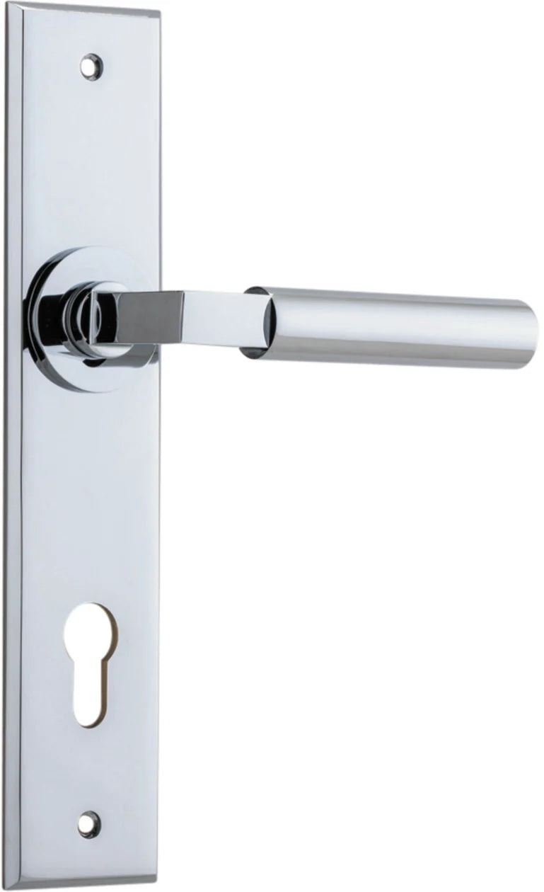 Berlin Lever - Chamfered Backplate - Ella Grace - Iver - Polished Chrome - Door Levers