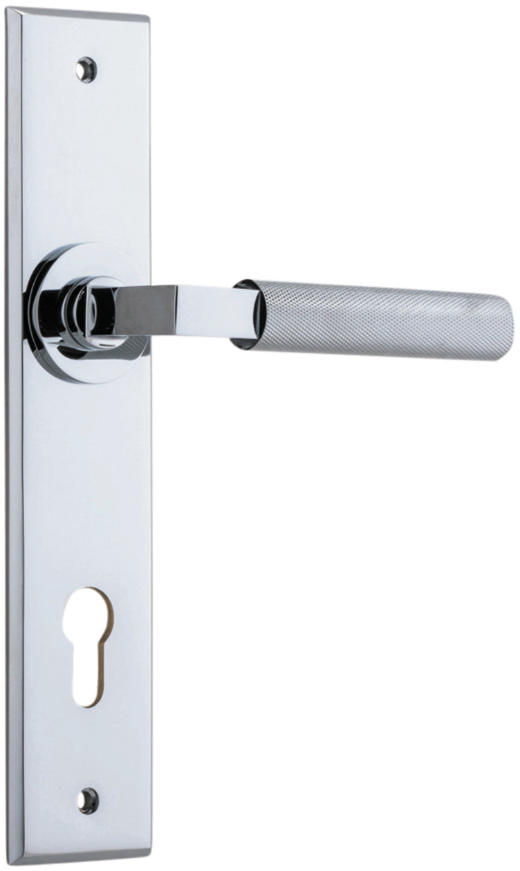 Brunswick Lever - Chamfered Backplate - Ella Grace - Iver - Polished Chrome - Door Levers