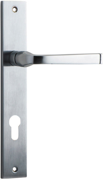 Annecy Lever - Rectangular Backplate - Ella Grace - Iver - Brushed Chrome - Door Levers