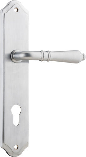 Sarlat Lever - Shouldered Backplate - Ella Grace - Iver - Brushed Chrome - Door Levers