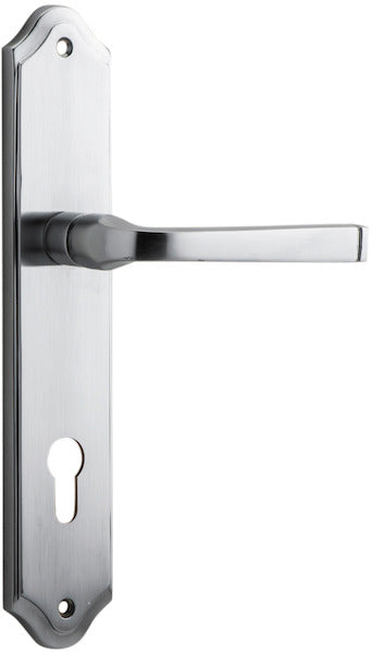 Annecy Lever - Shouldered Backplate - Ella Grace - Iver - Brushed Chrome - Door Levers