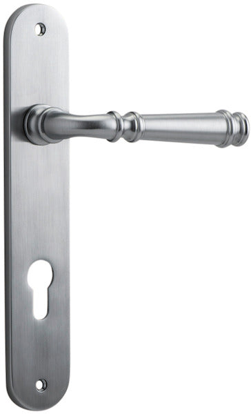 Verona Lever - Oval Backplate - Ella Grace - Iver - Brushed Chrome - Door Levers