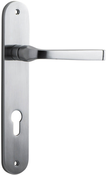 Annecy Lever - Oval Backplate - Ella Grace - Iver - Brushed Chrome - Door Levers