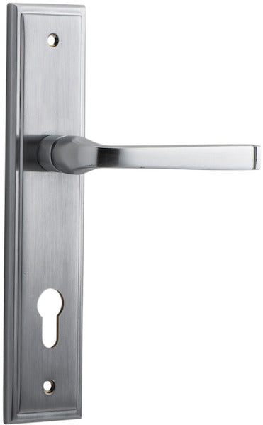 Annecy Lever - Stepped Backplate - Ella Grace - Iver - Brushed Chrome - Door Levers