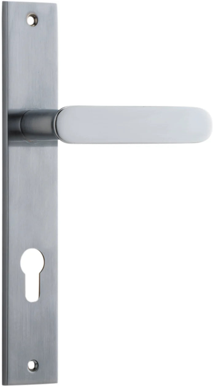 Bronte Lever - Rectangular Backplate - Ella Grace - Iver - Brushed Chrome - Door Levers