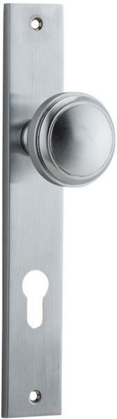 Paddington Knob - Rectangular Backplate - Ella Grace - Iver - Brushed Chrome - Door Knobs