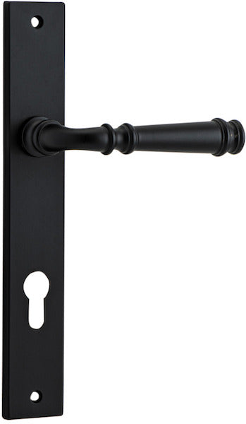 Verona Lever - Rectangular Backplate - Ella Grace - Iver - Matt Black - Door Levers