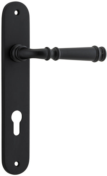 Verona Lever - Oval Backplate - Ella Grace - Iver - Matt Black - Door Levers