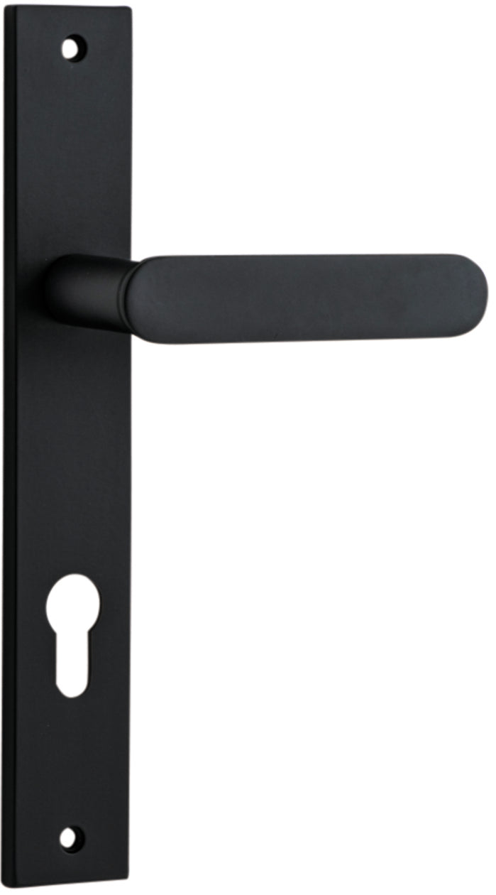 Bronte Lever - Rectangular Backplate - Ella Grace - Iver - Matt Black - Door Levers