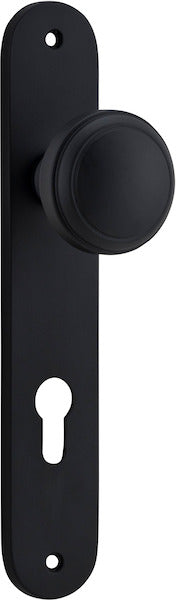 Paddington Knob - Oval Backplate - Ella Grace - Iver - Matt Black - Door Knobs