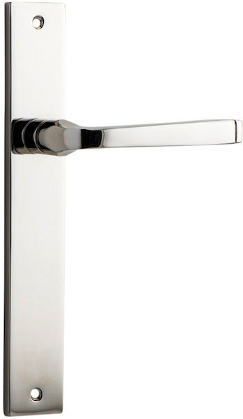 Annecy Lever - Rectangular Backplate - Ella Grace - Iver - Polished Nickel - Door Levers