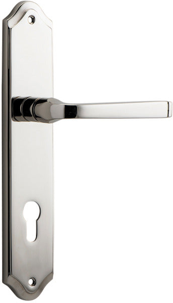 Annecy Lever - Shouldered Backplate - Ella Grace - Iver - Polished Nickel - Door Levers