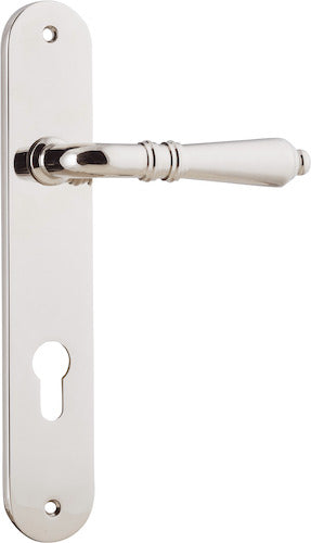 Sarlat Lever - Oval Backplate - Ella Grace - Iver - Polished Nickel - Door Levers