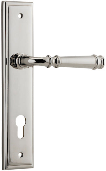 Verona Lever - Stepped Backplate - Ella Grace - Iver - Polished Nickel - Door Levers