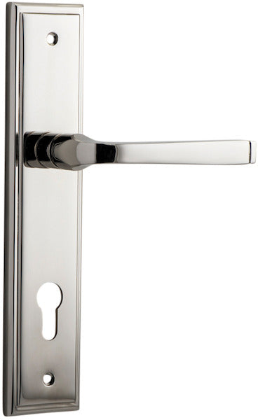 Annecy Lever - Stepped Backplate - Ella Grace - Iver - Polished Nickel - Door Levers