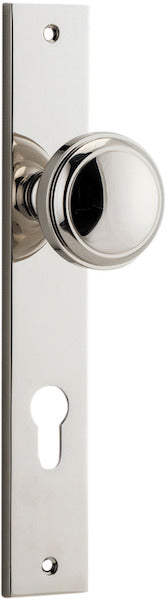 Paddington Knob - Rectangular Backplate - Ella Grace - Iver - Polished Nickel - Door Knobs