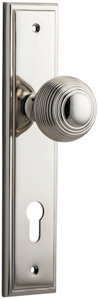 Guildford Knob - Stepped Backplate - Ella Grace - Iver - Polished Nickel - Door Knobs