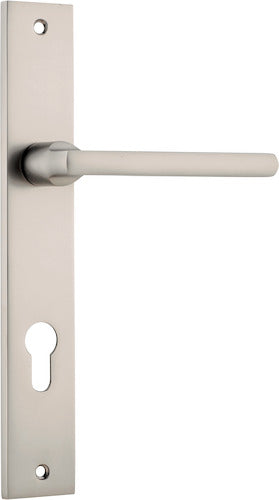 Baltimore Lever - Rectangular Backplate - Ella Grace - Iver - Satin Nickel - Door Levers