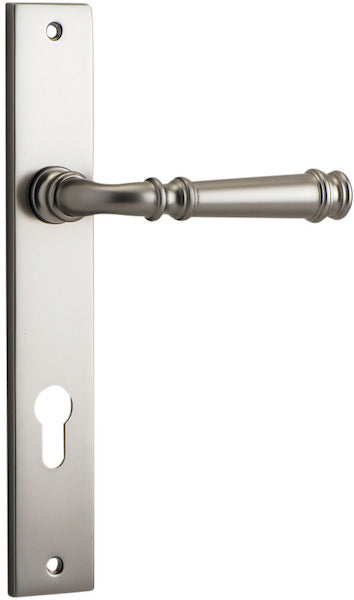 Verona Lever - Rectangular Backplate - Ella Grace - Iver - Satin Nickel - Door Levers