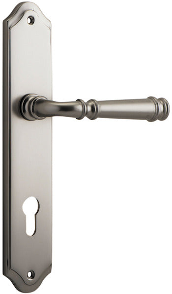 Verona Lever - Shouldered Backplate - Ella Grace - Iver - Satin Nickel - Door Levers