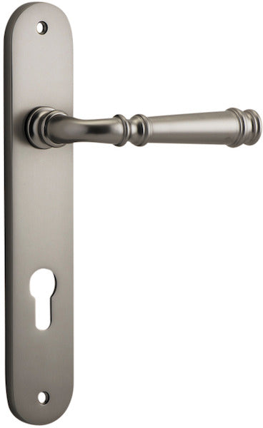 Verona Lever - Oval Backplate - Ella Grace - Iver - Satin Nickel - Door Levers