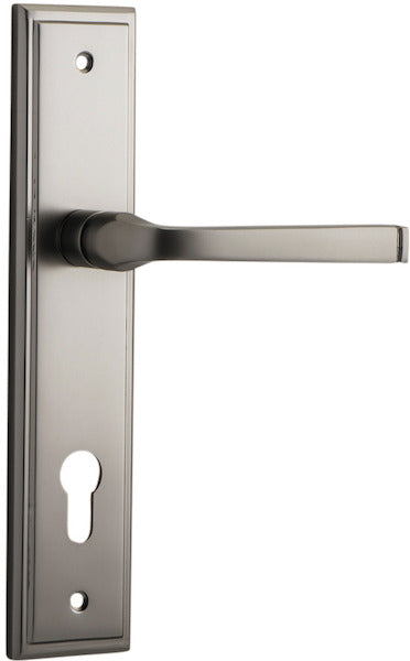 Annecy Lever - Stepped Backplate - Ella Grace - Iver - Satin Nickel - Door Levers