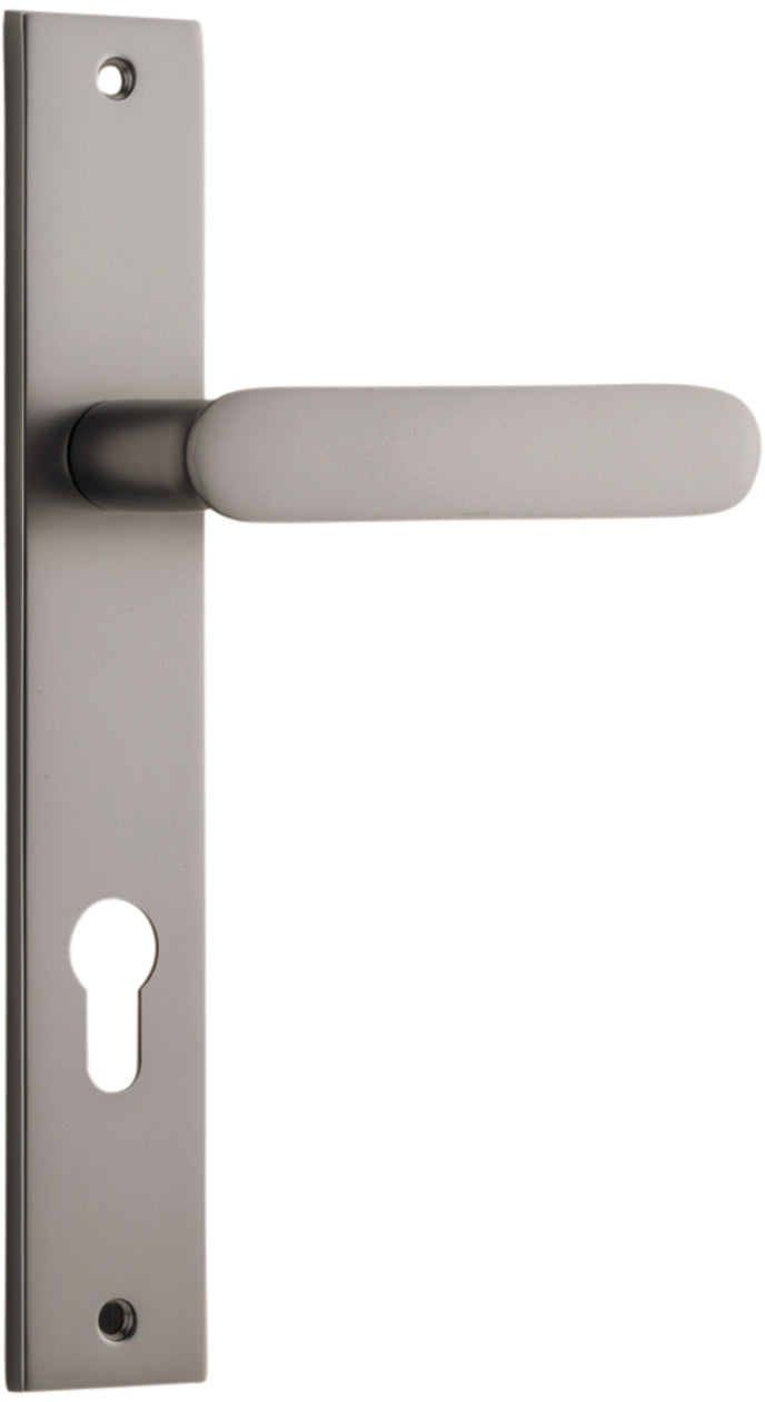 Bronte Lever - Rectangular Backplate - Ella Grace - Iver - Satin Nickel - Door Levers