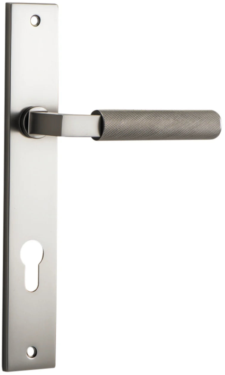 Brunswick Lever - Rectangular Backplate - Ella Grace - Iver - Satin Nickel - Door Levers