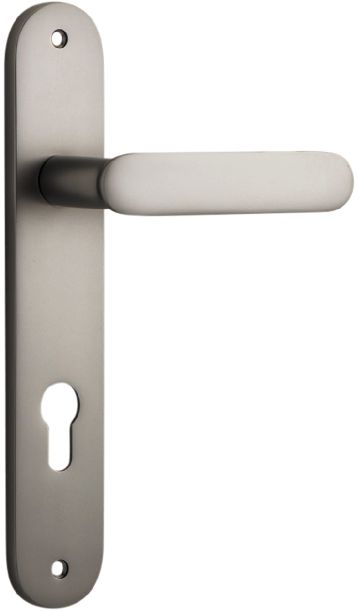 Bronte Lever - Oval Backplate - Ella Grace - Iver - Satin Nickel - Door Levers