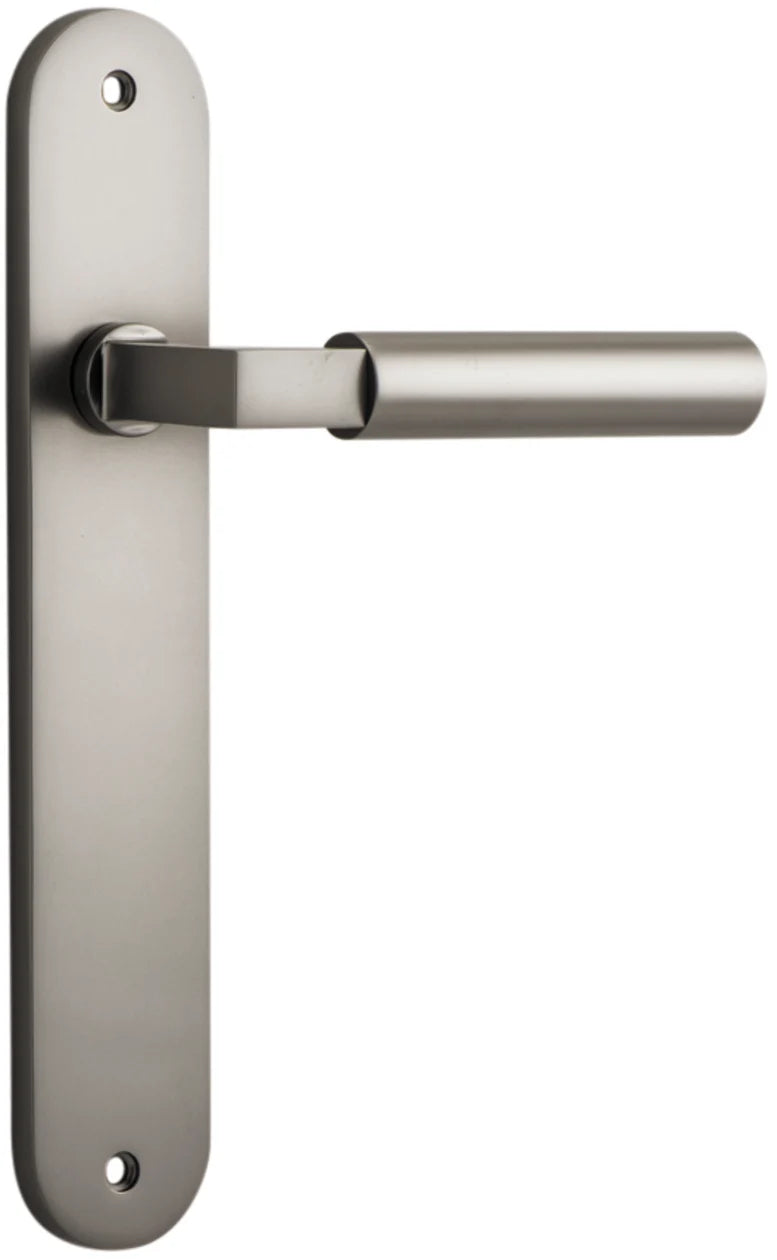 Berlin Lever - Oval Backplate - Ella Grace - Iver - Satin Nickel - Door Levers