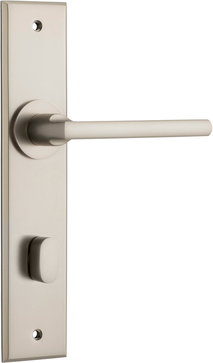 Baltimore Lever - Chamfered Backplate - Ella Grace - Iver - Satin Nickel - Door Levers