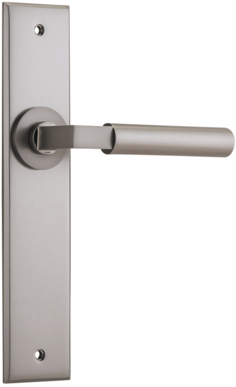 Berlin Lever - Chamfered Backplate - Ella Grace - Iver - Satin Nickel - Door Levers