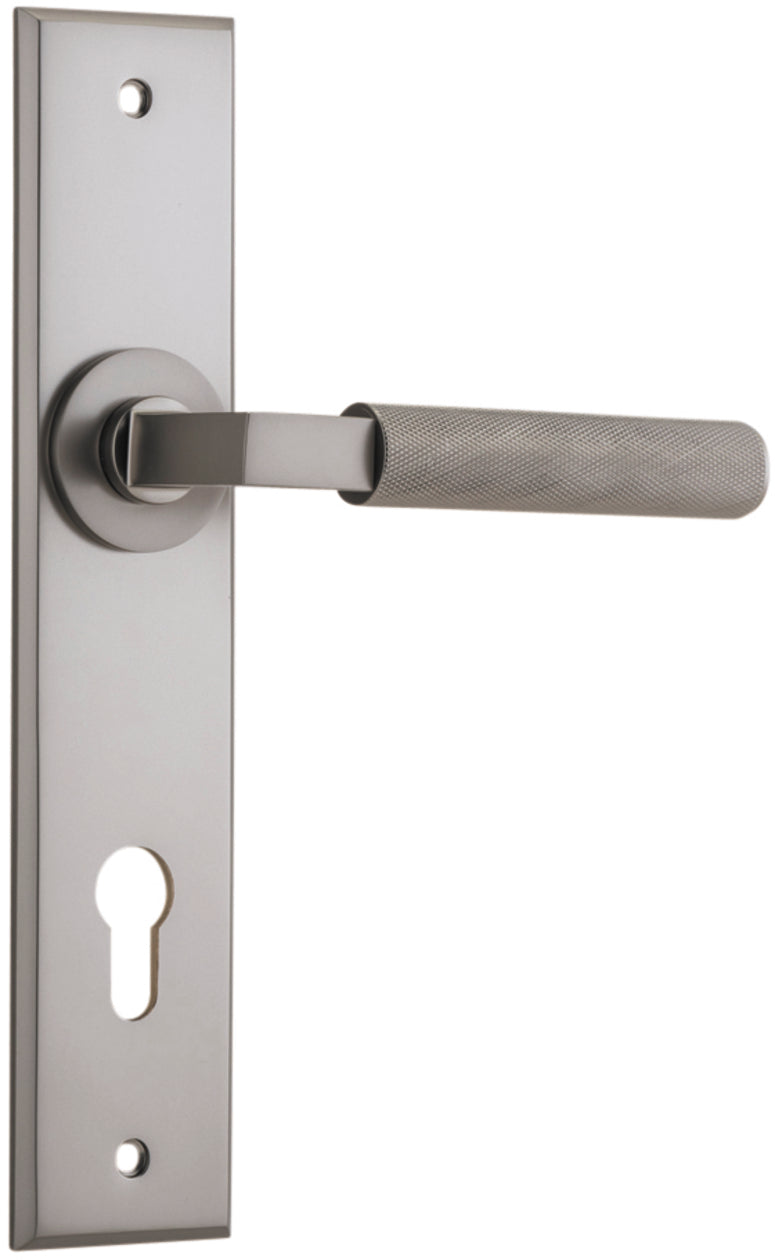 Brunswick Lever - Chamfered Backplate - Ella Grace - Iver - Satin Nickel - Door Levers