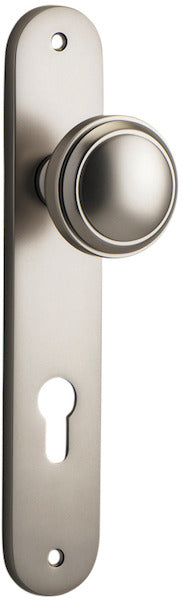 Paddington Knob - Oval Backplate - Ella Grace - Iver - Satin Nickel - Door Knobs