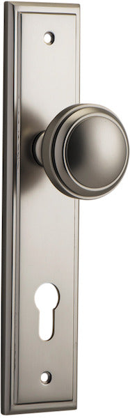 Paddington Knob - Stepped Backplate - Ella Grace - Iver - Satin Nickel - Door Knobs