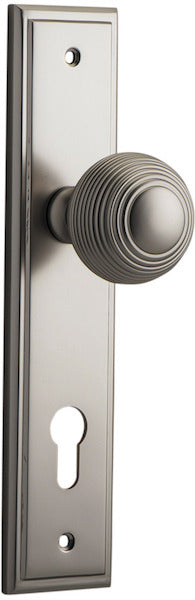 Guildford Knob - Stepped Backplate - Ella Grace - Iver - Satin Nickel - Door Knobs