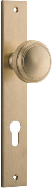 Paddington Knob - Rectangular Backplate - Ella Grace - Iver - Brushed Brass - Door Knobs