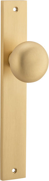 Cambridge Knob - Rectangular Backplate - Ella Grace - Iver - Brushed Brass - Door Knobs