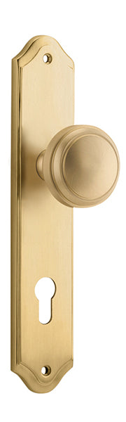 Paddington Knob - Shouldered Backplate - Ella Grace - Iver - Brushed Brass - Door Knobs