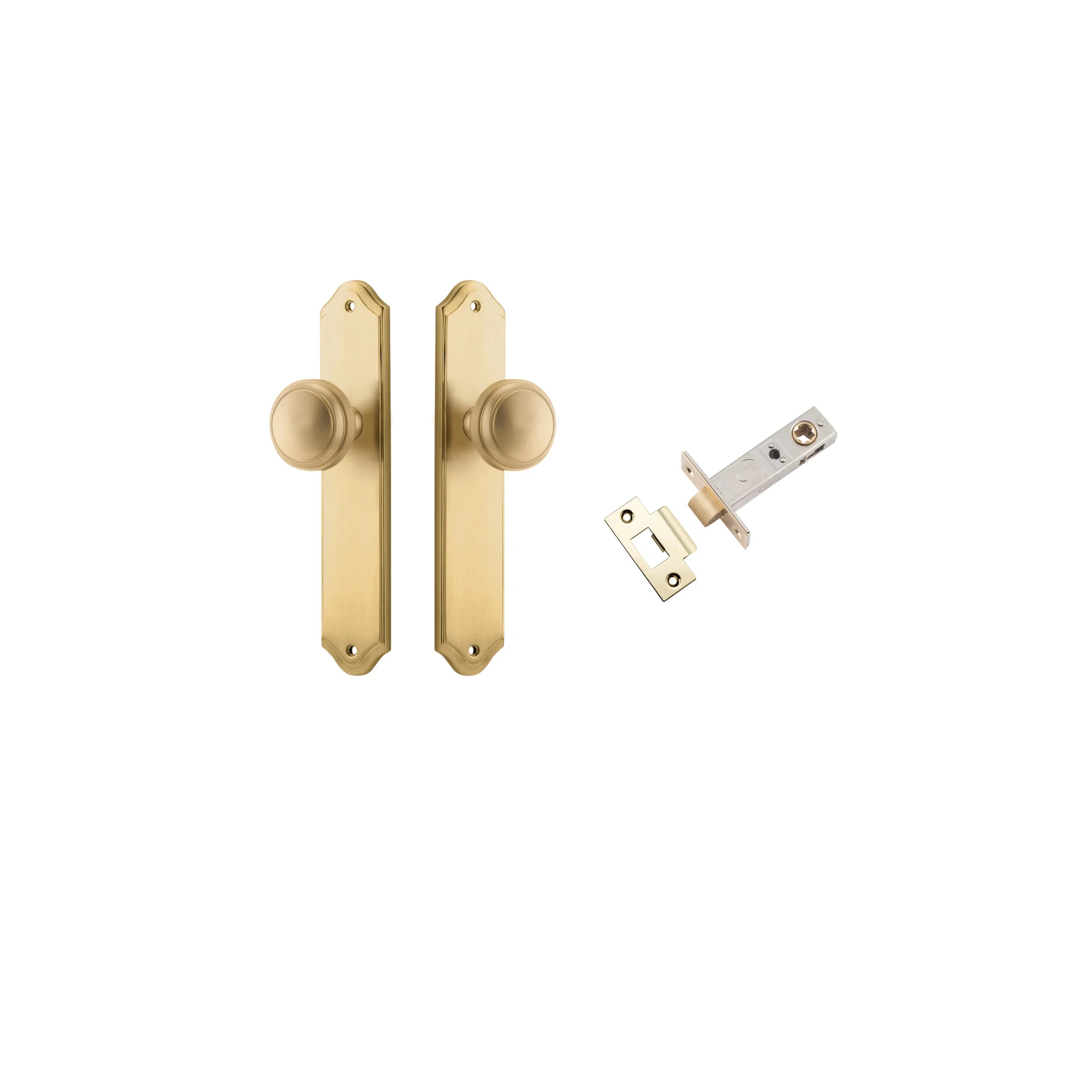 Paddington Knob - Shouldered Backplate - Ella Grace - Iver - Brushed Brass - Door Knobs