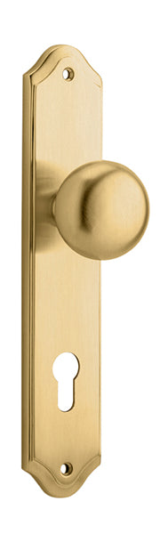 Cambridge Knob - Shouldered Backplate - Ella Grace - Iver - Brushed Brass - Door Knobs