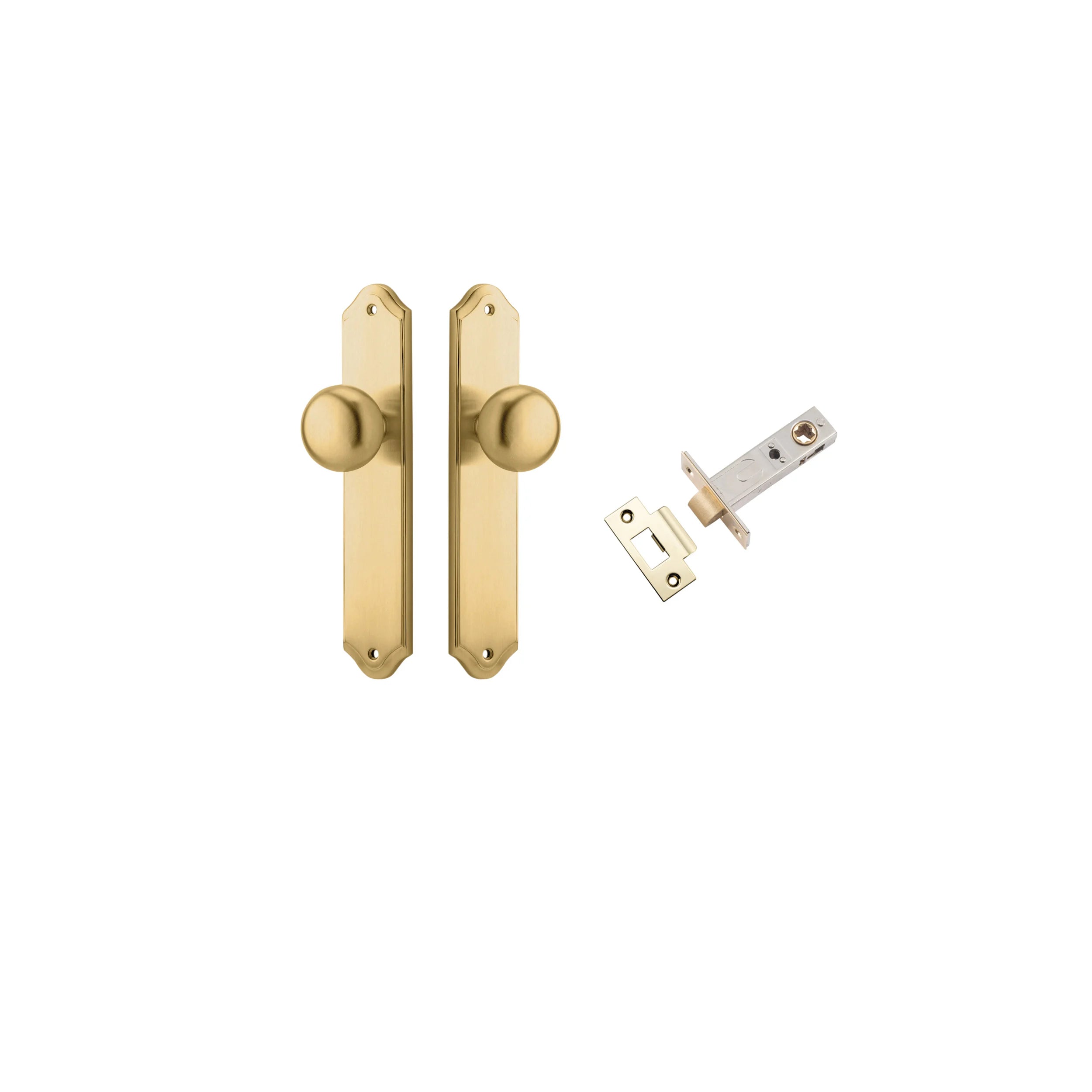 Cambridge Knob - Shouldered Backplate - Ella Grace - Iver - Brushed Brass - Door Knobs