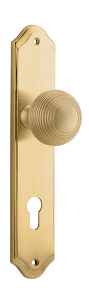 Guildford Knob - Shouldered Backplate - Ella Grace - Iver - Brushed Brass - Door Knobs