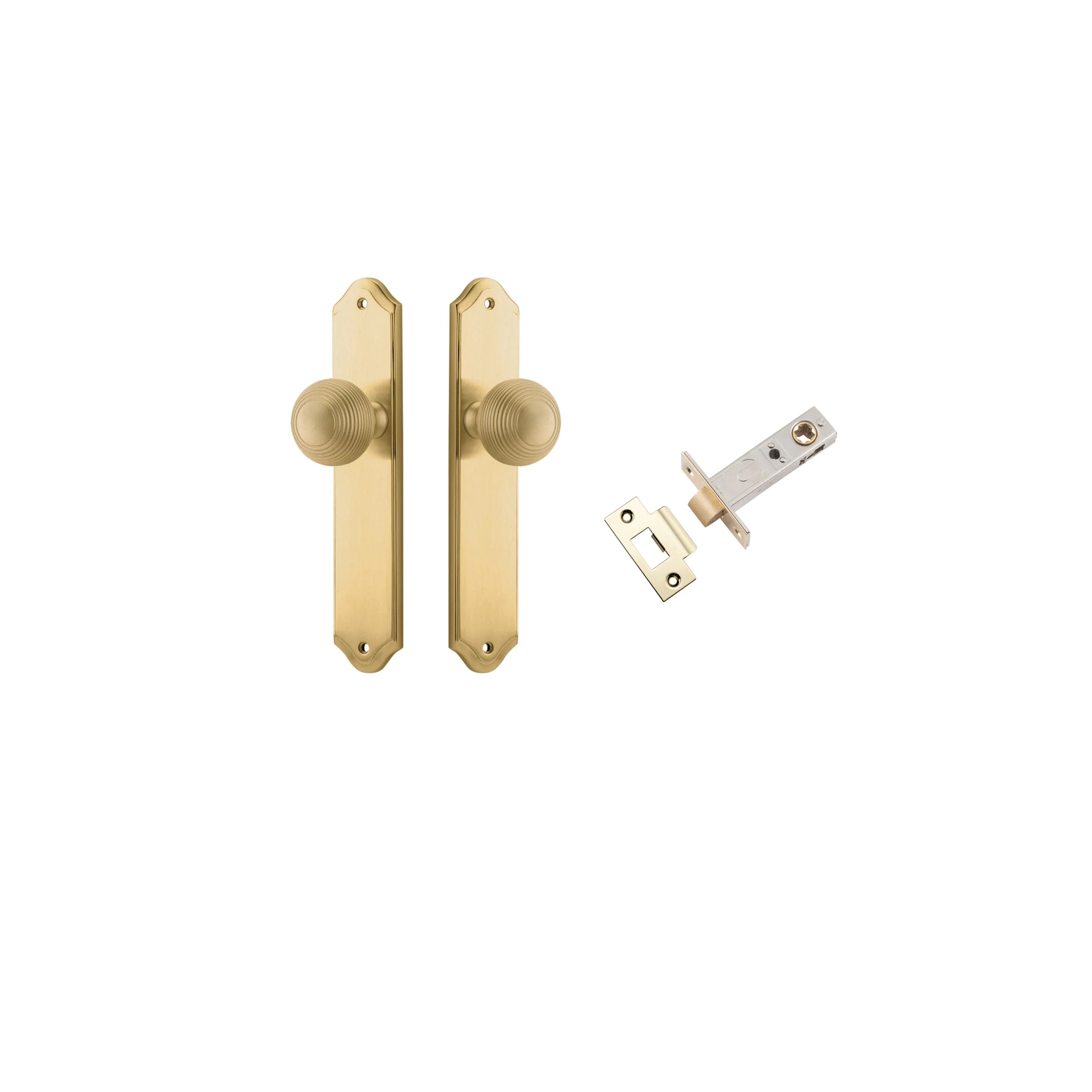 Guildford Knob - Shouldered Backplate - Ella Grace - Iver - Brushed Brass - Door Knobs