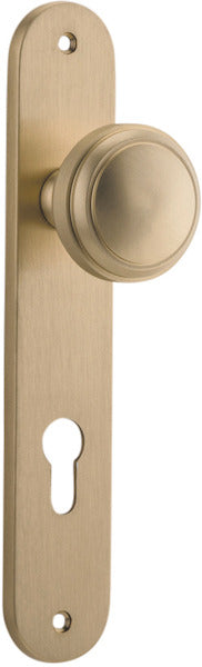 Paddington Knob - Oval Backplate - Ella Grace - Iver - Brushed Brass - Door Knobs