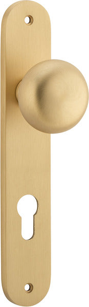 Cambridge Knob - Oval Backplate - Ella Grace - Iver - Brushed Brass - Door Knobs