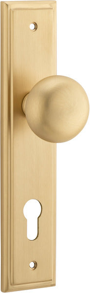 Cambridge Knob - Stepped Backplate - Ella Grace - Iver - Brushed Chrome - Door Knobs