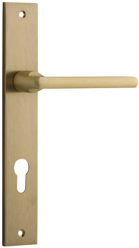 Baltimore Lever - Rectangular Backplate - Ella Grace - Iver - Brushed Brass - Door Levers